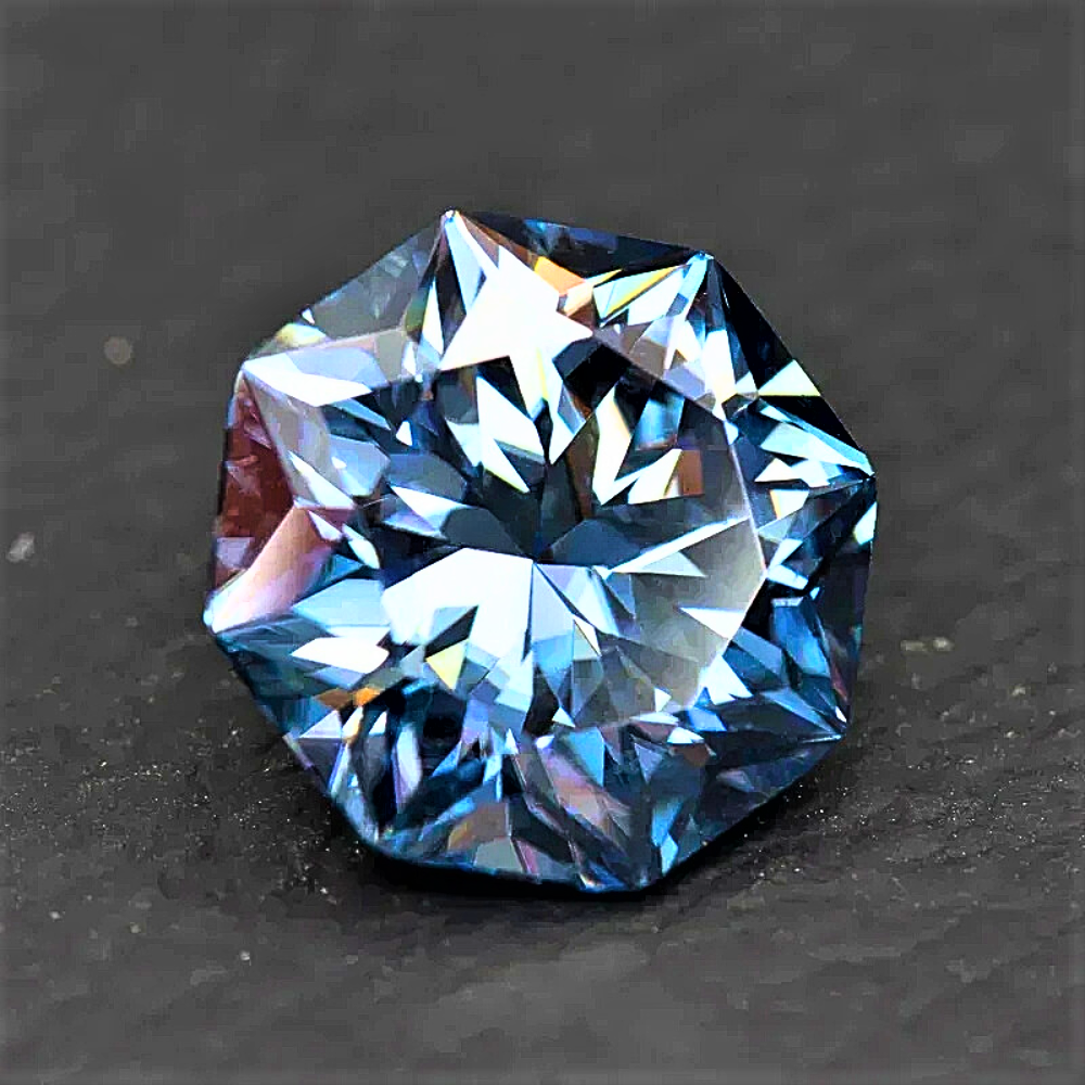 Moissanite Royal Blue Taglio Ottagonale Certificata