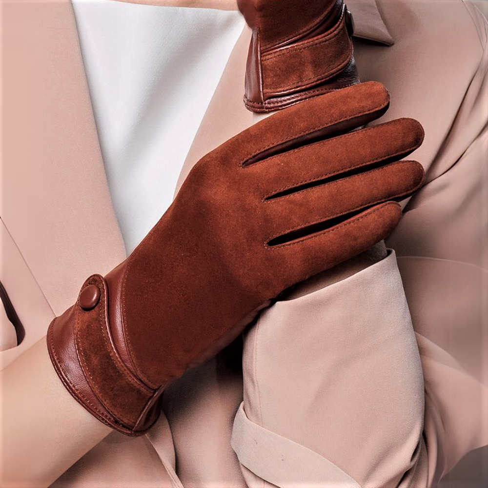 Guantes de piel de oveja para pantalla táctil