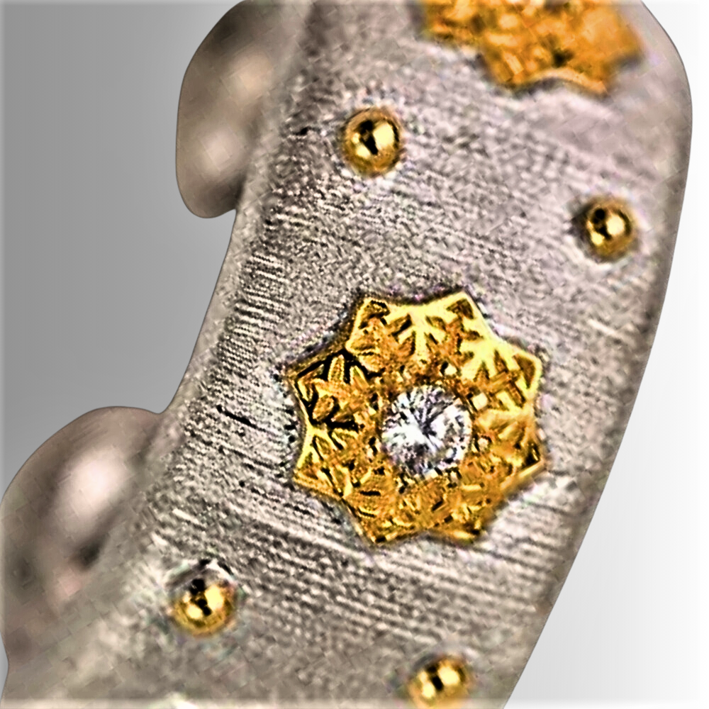 Anillo "Copo de Nieve" Maestría en Orfebrería Italiana