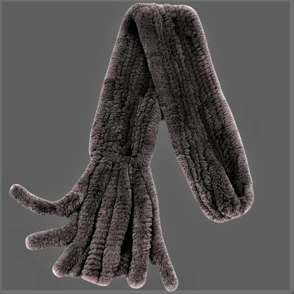 "Wallet" Scarf in Real Lapin Fur