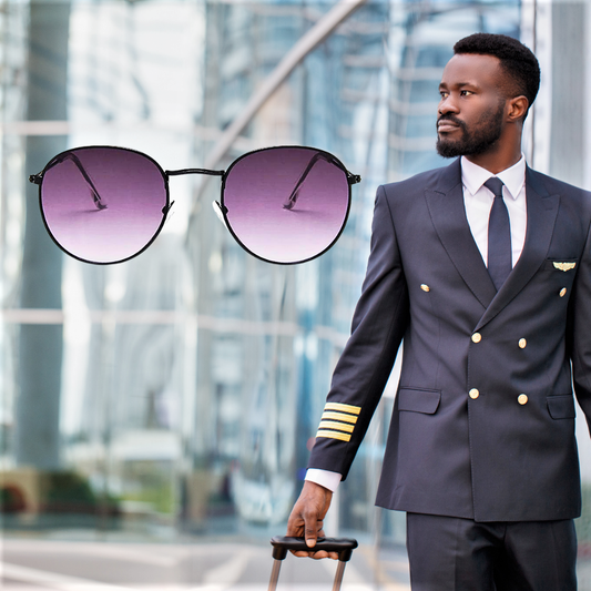 Occhiali da Sole "Pilot" Eleganza e Colore in Metallo