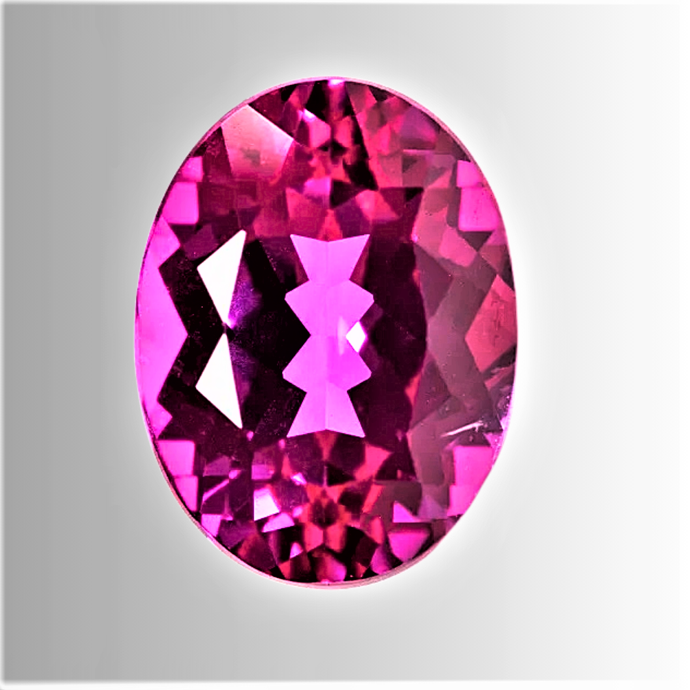Zaffiro Rosa Intenso Lab Grown Taglio Ovale Certificato