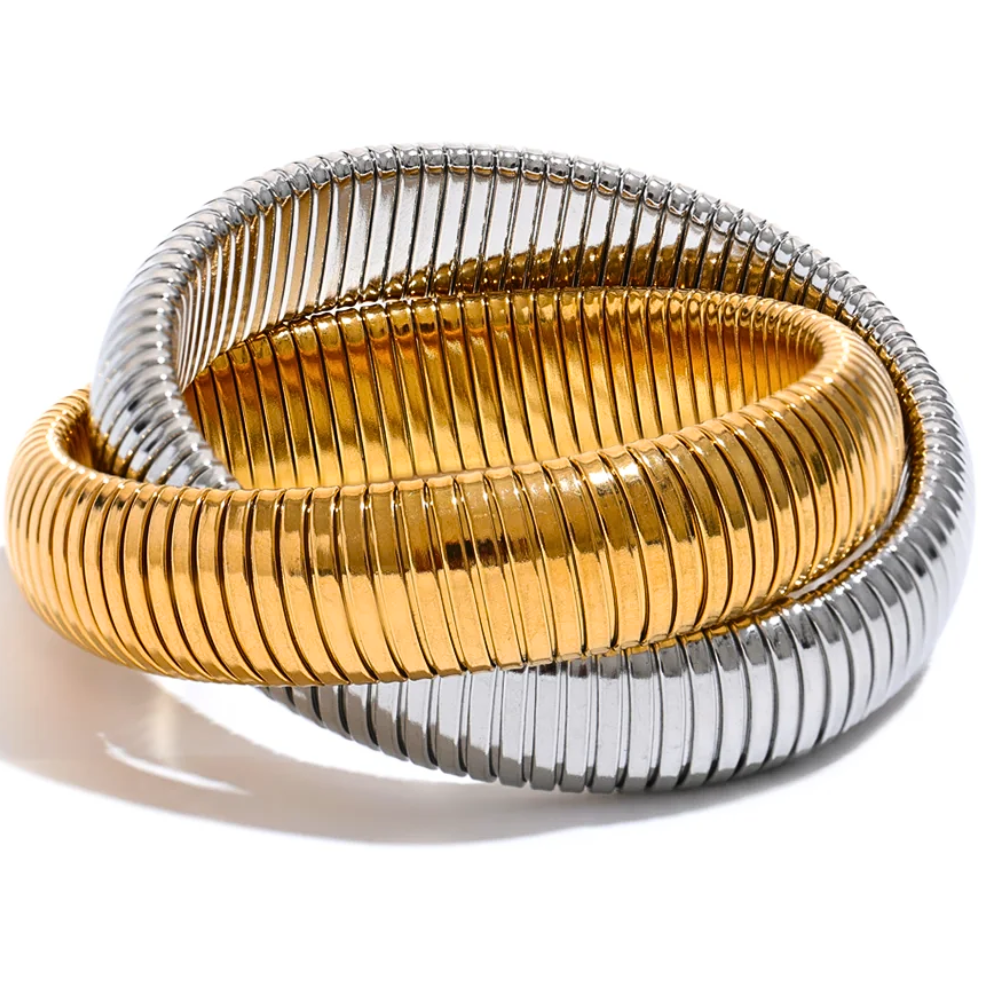 Pulsera doble "Canna del Gas": un homenaje al diseño de Bulgari