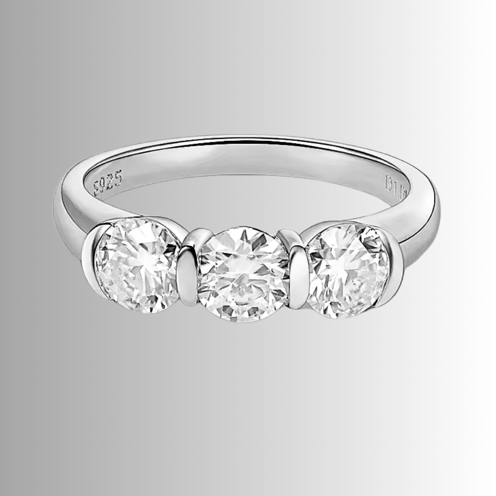 Trilogy in Moissanite per ct 1,5