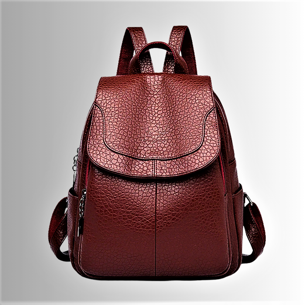 Mochila de piel de becerro martillada: lujo, refinamiento y artesanía