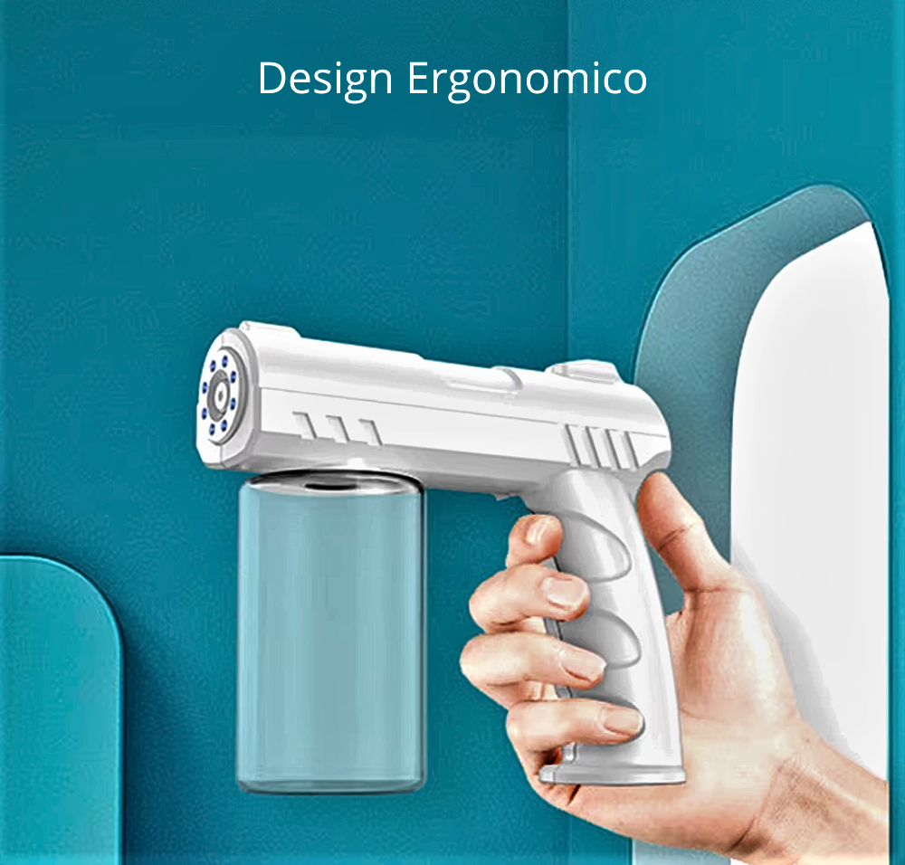 Pistola Nano Atomizzatore con Luce Blu Fotonica