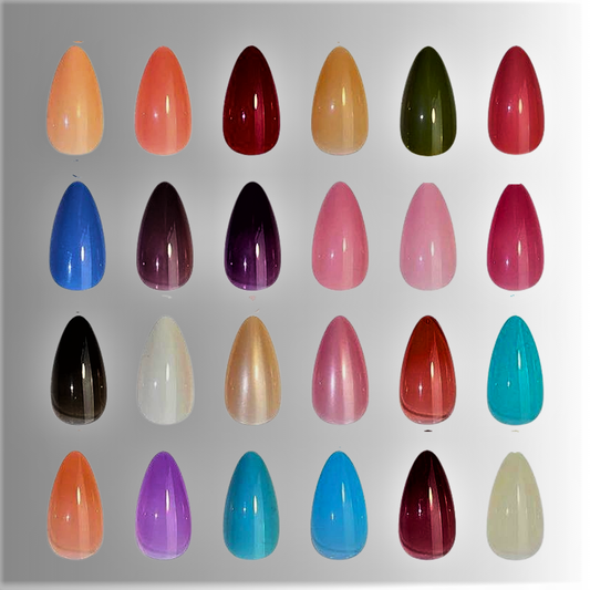 Set Professionale da 576 Pezzi di Unghie Colorate in Acrilico