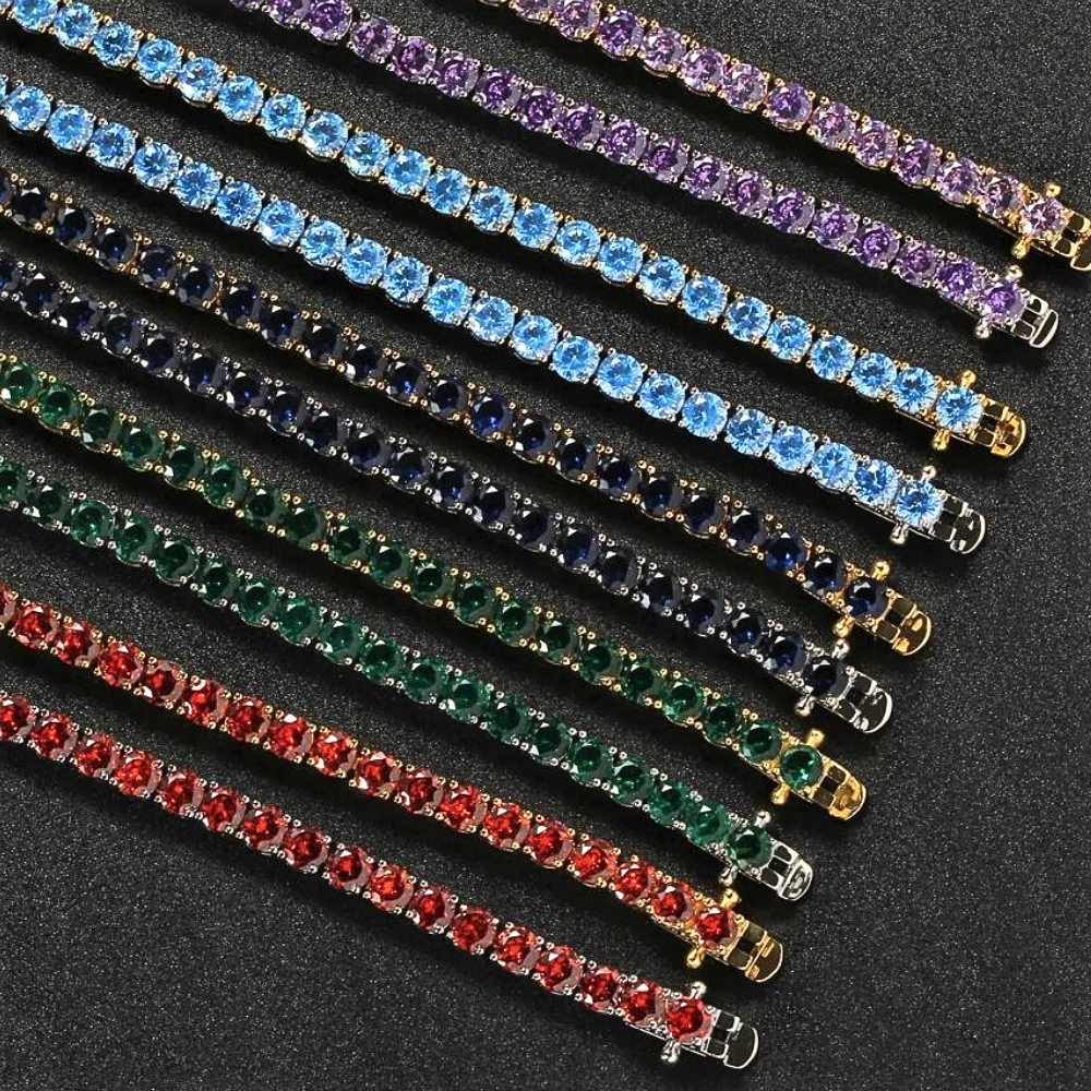 Collares de tenis “Arcoíris”: una explosión de colores
