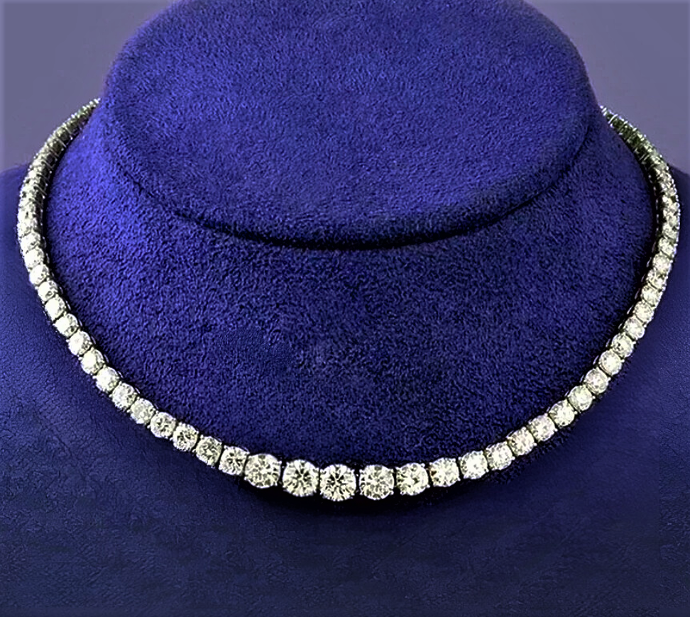 Collana Tennis a Scalare con Moissanite D Color: Fascino Discreto, Lusso Inconfondibile