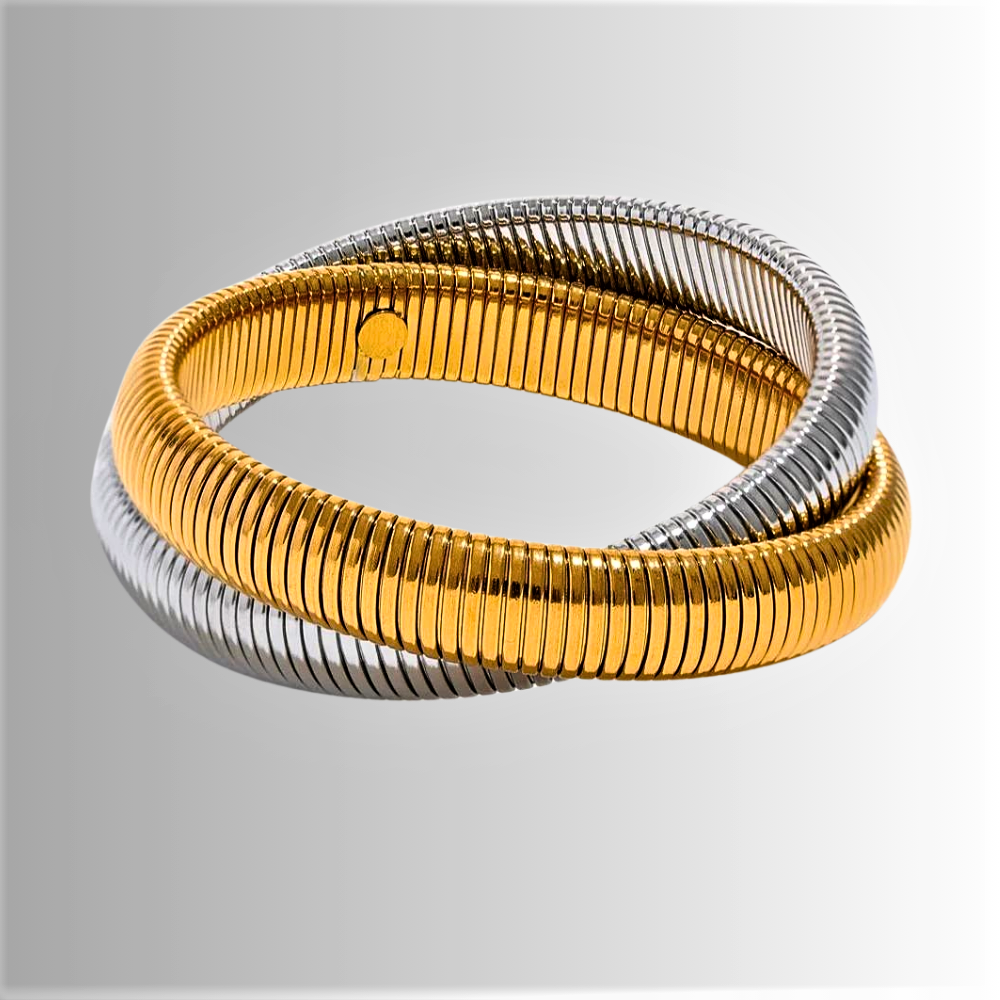 Pulsera doble "Canna del Gas": un homenaje al diseño de Bulgari