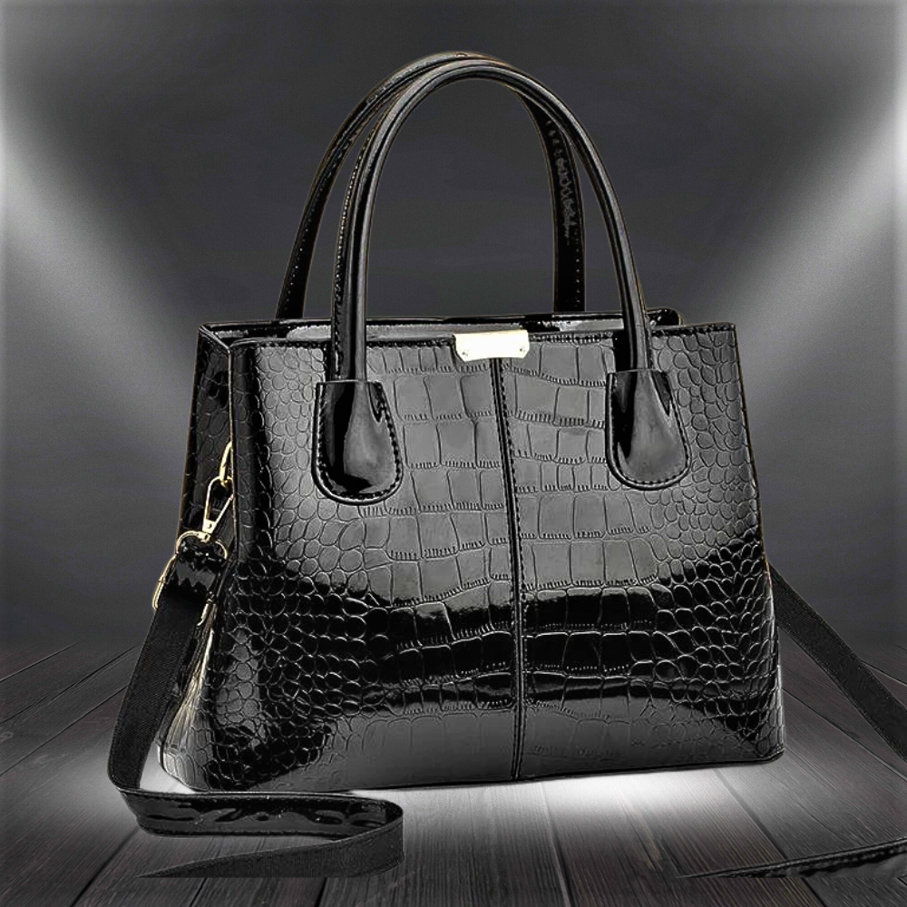 Bolso Efecto Cocodrilo Elegancia Sobria y Esencial