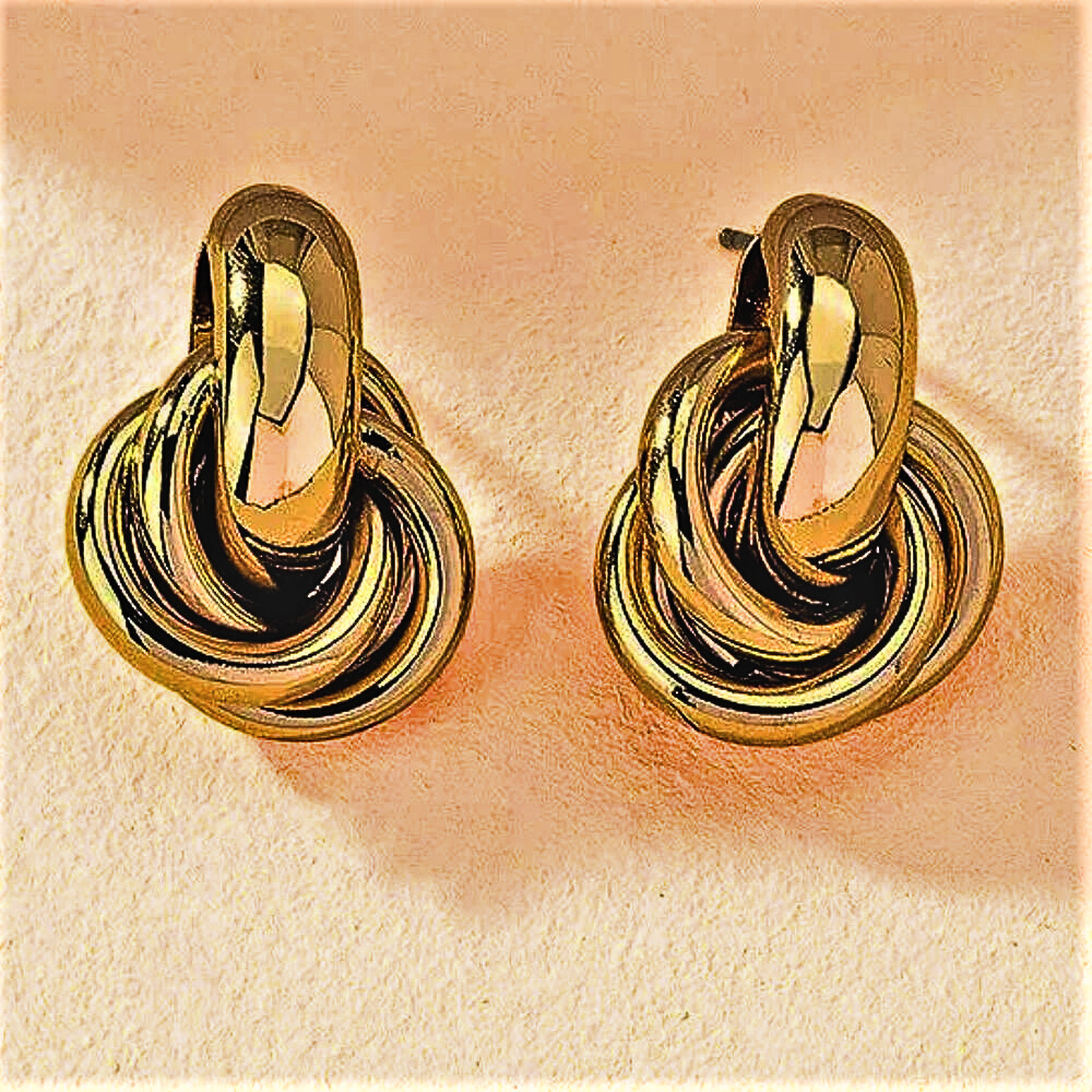 Dos pares de pendientes "Love Knot" Doble Esplendor