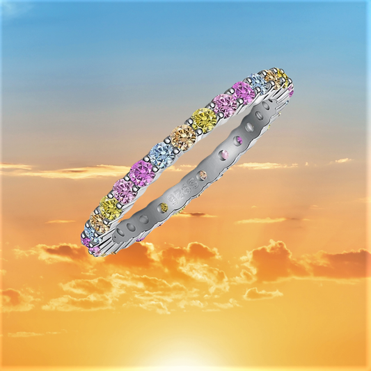 Eternity con Zaffiri Lab Grown Colorati da mm 2,50