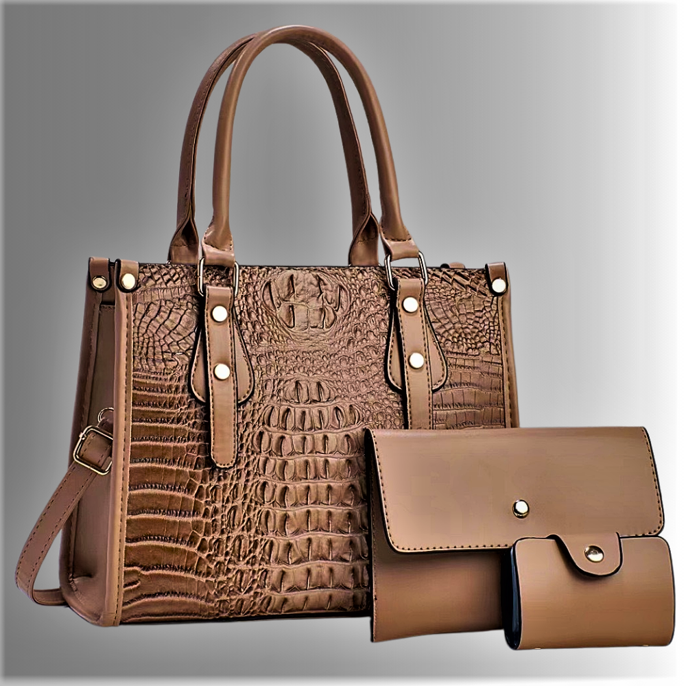 Conjunto de bolso, clutch y cartera Refinamiento atemporal
