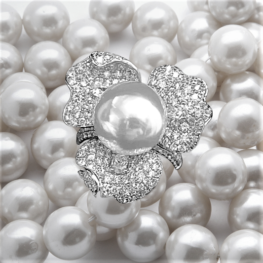 Anello con Perla Naturale Australiana da 10-11 mm