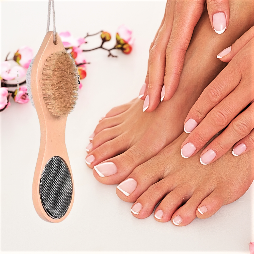 Spazzola in Legno per Pedicure Multiuso 4 in 1