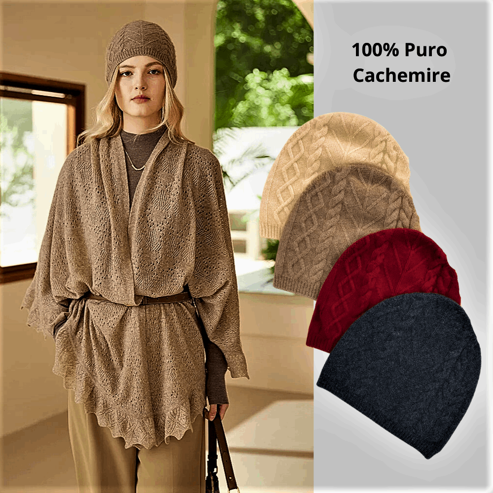Cappello 100% Puro Cachemire: L'Eleganza della Maglia Senza Cuciture