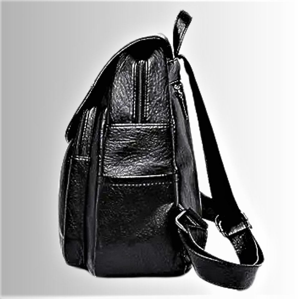 Mochila de piel de oveja grabada: clase y elegancia