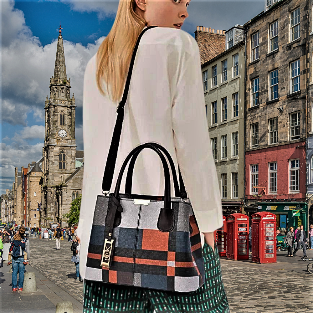 Bolso de moda de tela multicolor La originalidad se une a la modernidad