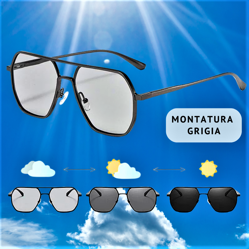 Gafas de sol fotocromáticas de lujo “Pilot Shining”