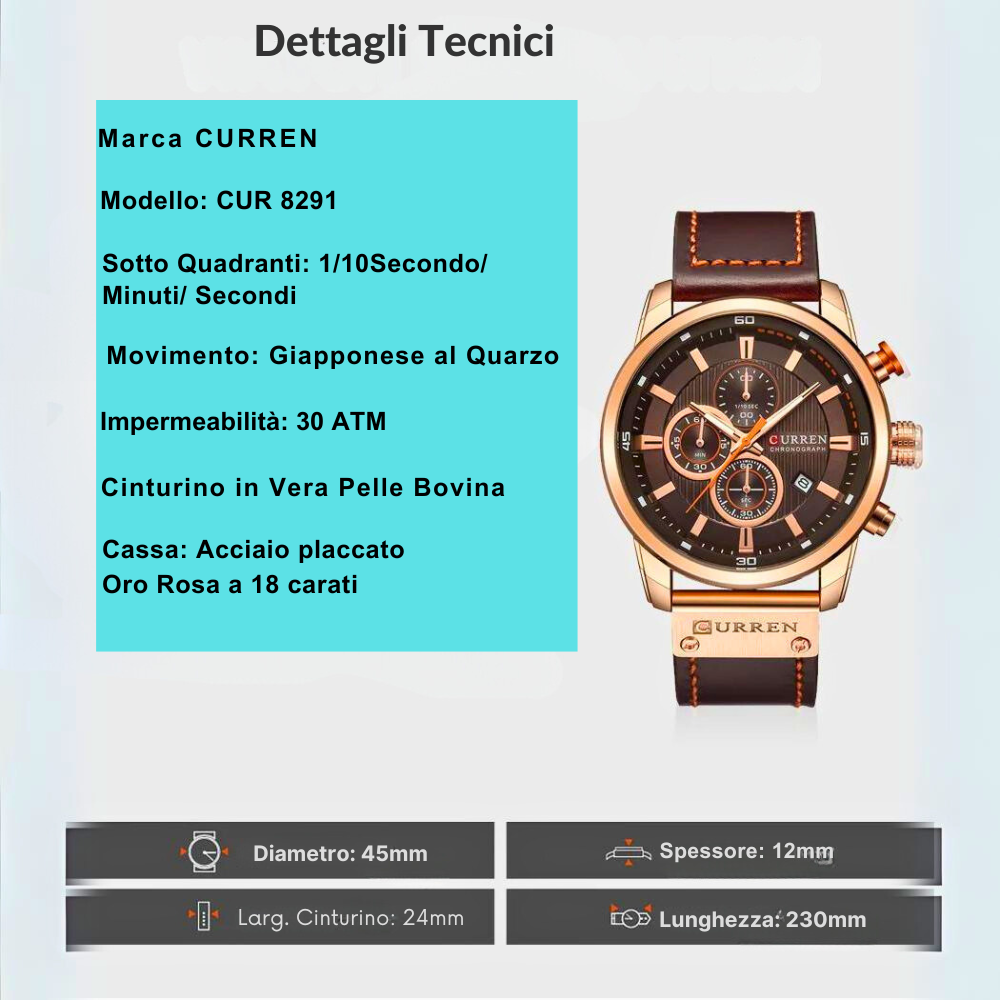 Cronógrafo CURREN: Elegancia y rendimiento para la persona con estilo