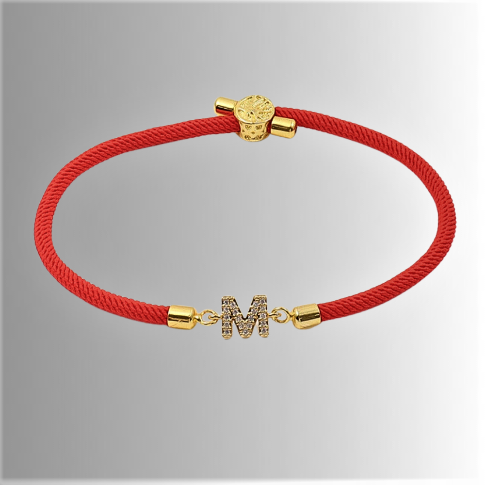 Fabric Bracelet with Initial - Touch of Everyday Color