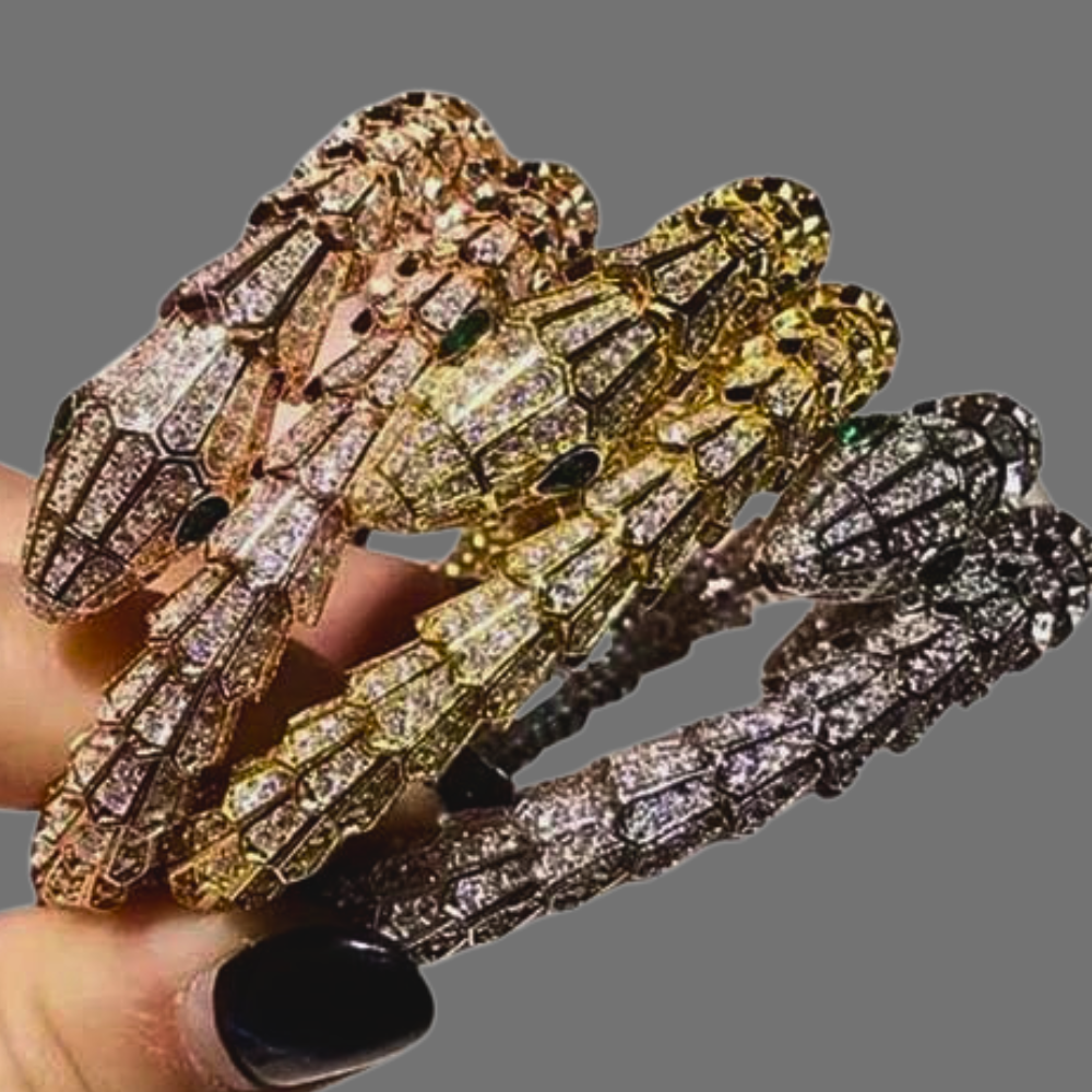 Conjunto de pulsera y anillo "Serpiente" Oda a la maestría orfebre italiana