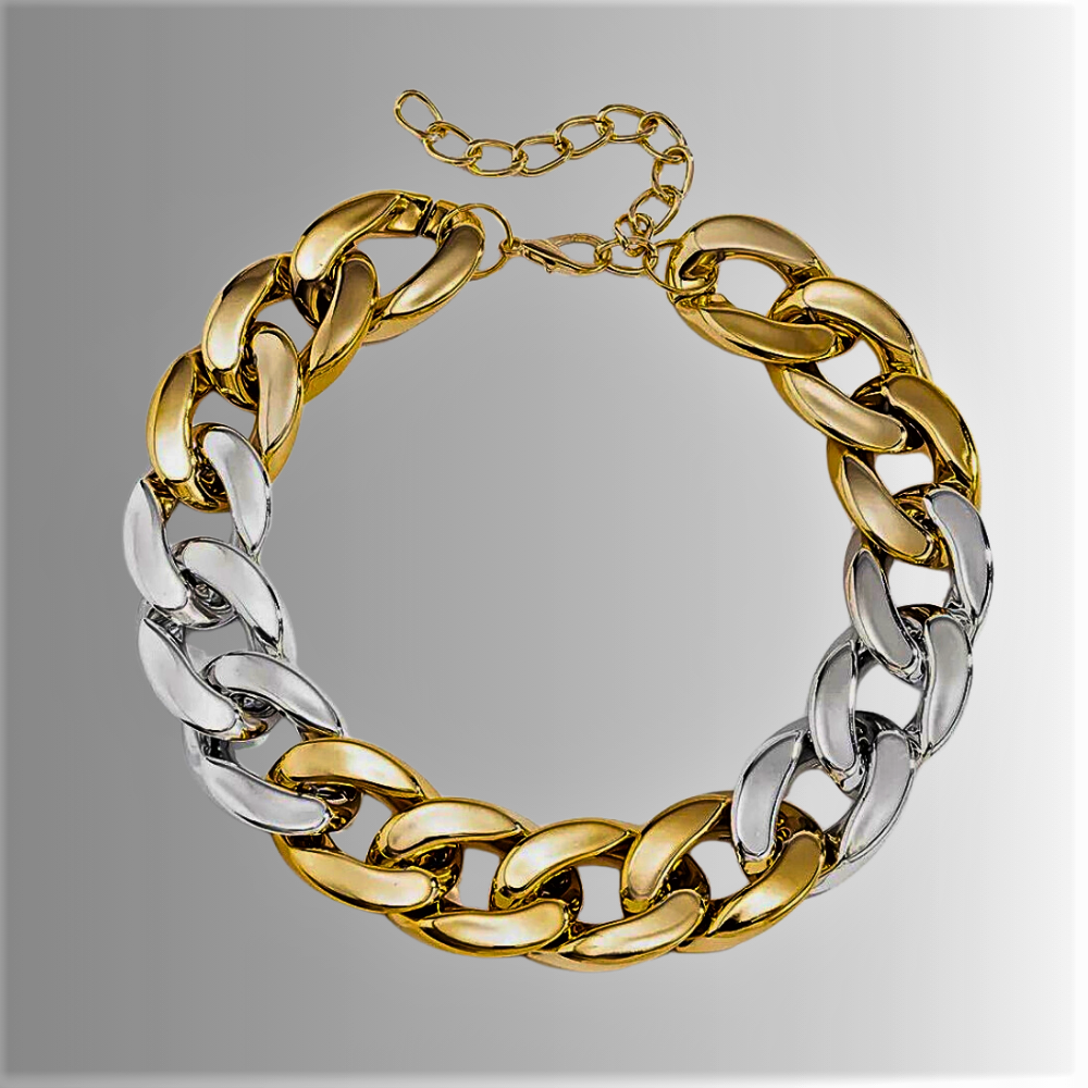 Collar “Óvalos Brillantes”: Un Triunfo de Luz y Color