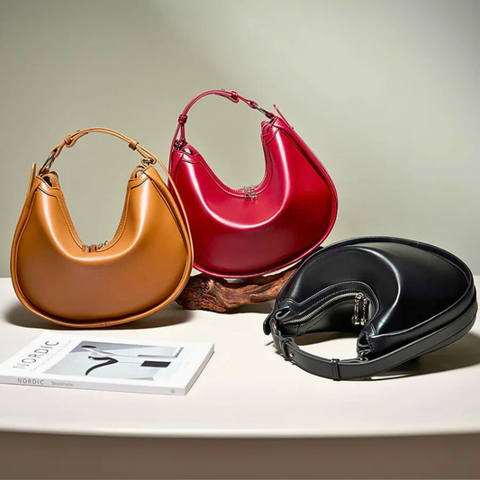 Borsa Hobo in Vera Pelle di Vitellino