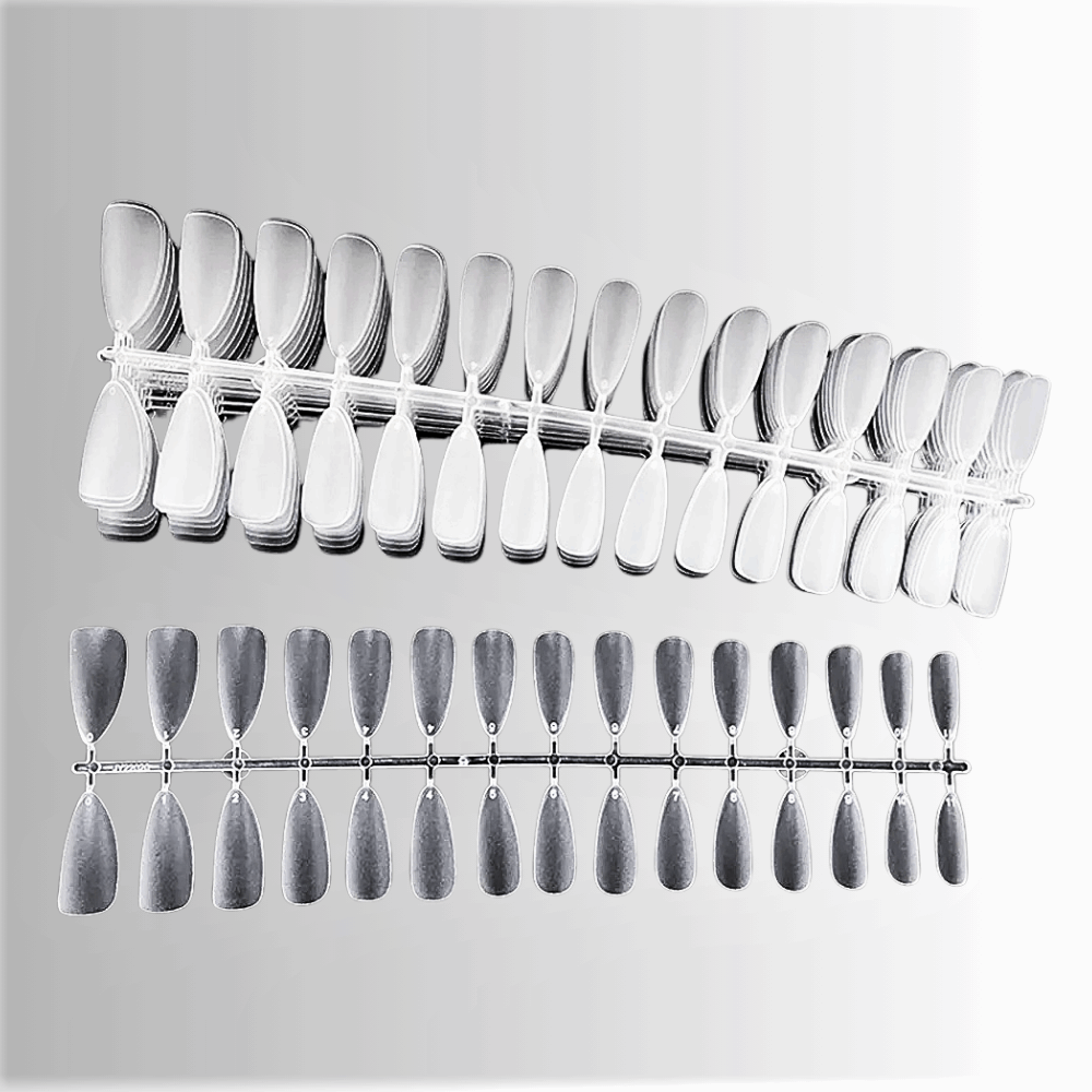 Set Professionale da 120 Pezzi di Unghie in Resina Acrilica Trasparente
