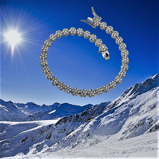 Bracciale Floreale in Moissaniti – Fino a 4,2 Carati di Purezza Naturale