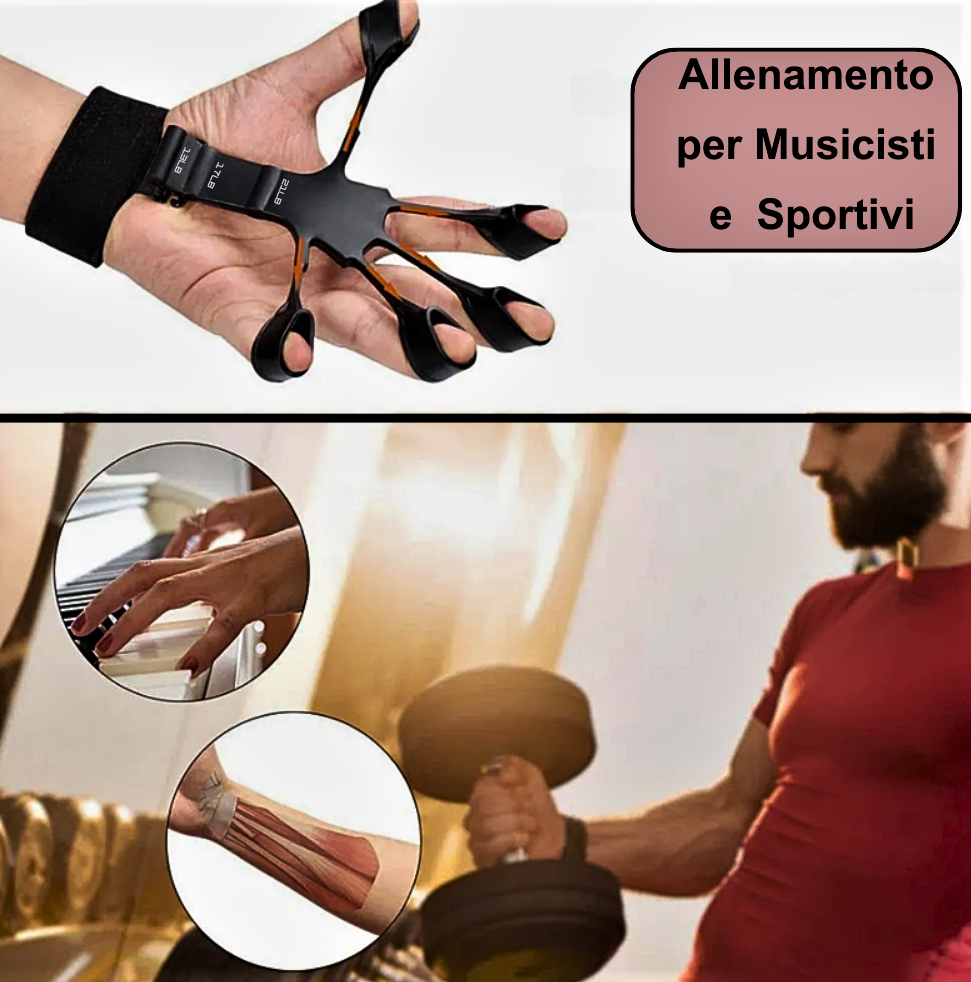 Dispositivo de fisioterapia que estira los dedos, fortalece el agarre y entrena la fuerza