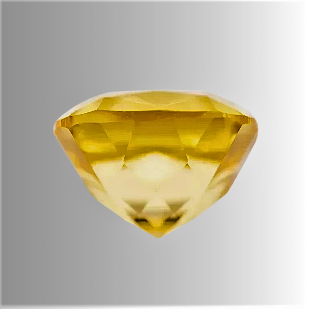 Zaffiro Giallo Lab Grown Taglio Cuscino Certificato