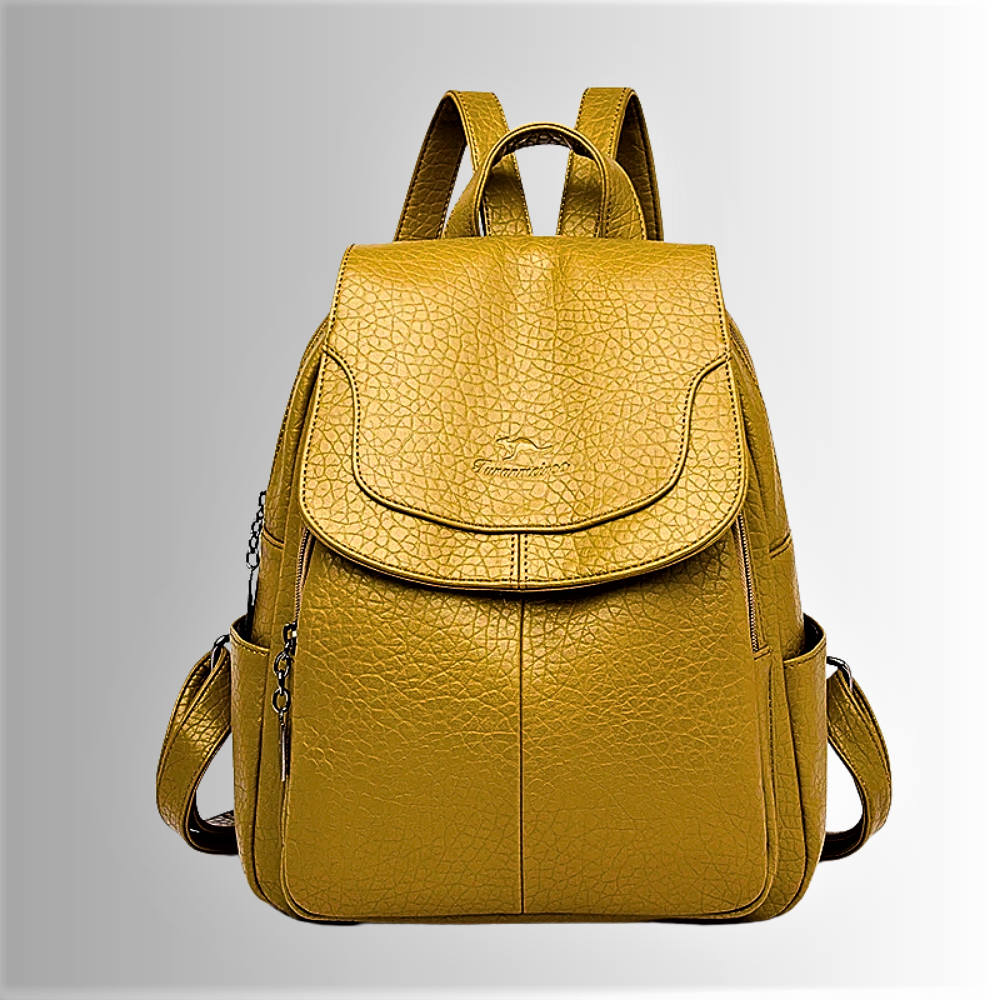 Mochila de piel de becerro martillada: lujo, refinamiento y artesanía