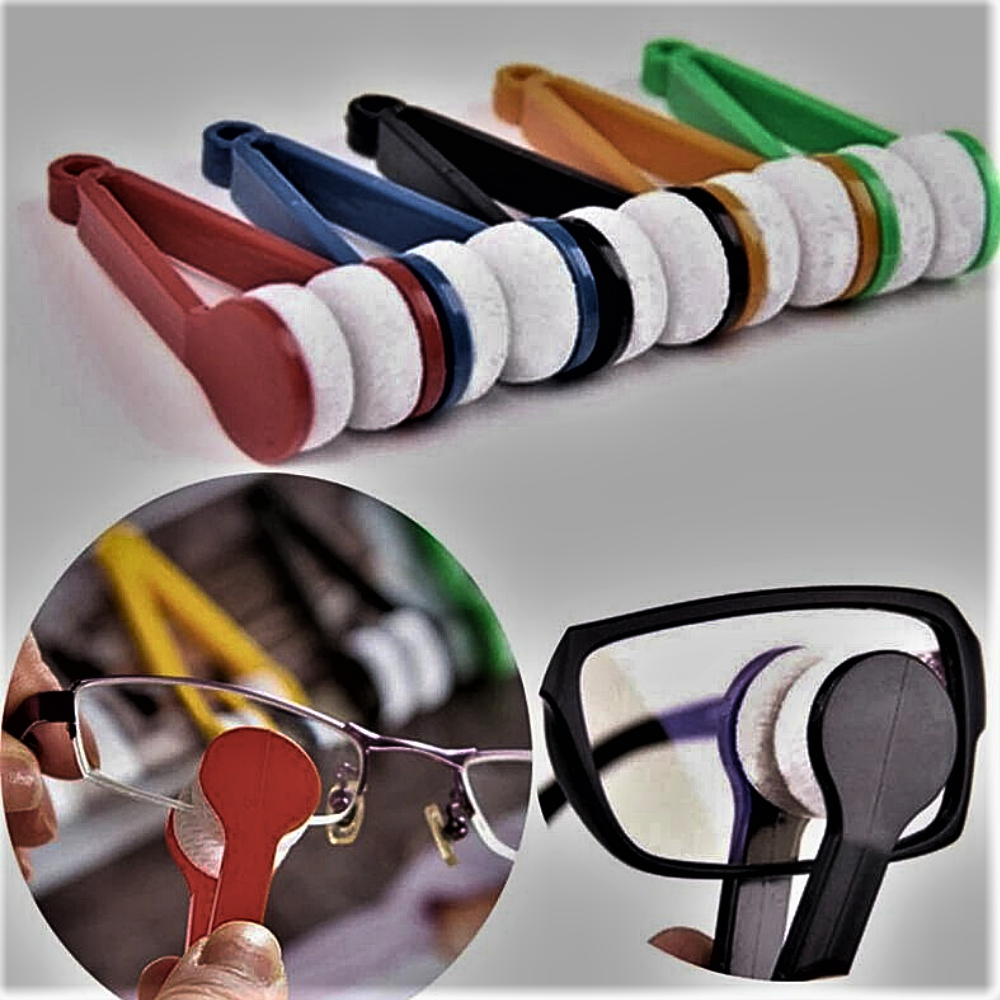 Pinzas de microfibra para limpiar gafas: juego de 10 piezas con llavero
