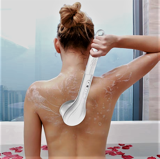 Spazzola Elettrica per Doccia 3-in-1: Pulizia Profonda, Massaggio e Relax Totale