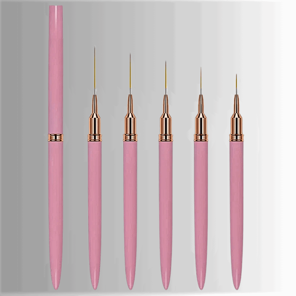 Set Professionale 5 Pennelli per Nail Art e Make-Up: Precisione e Creatività a Portata di Mano