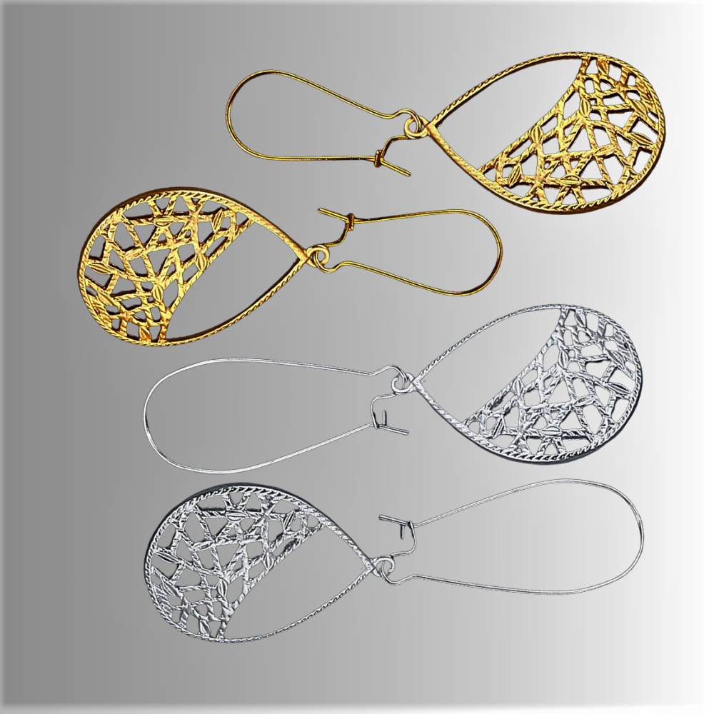 Pendientes de gota de rocío: elegancia geométrica