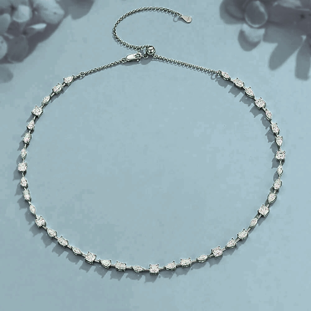 Collana con Moissaniti Multi Taglio per ct 11,48
