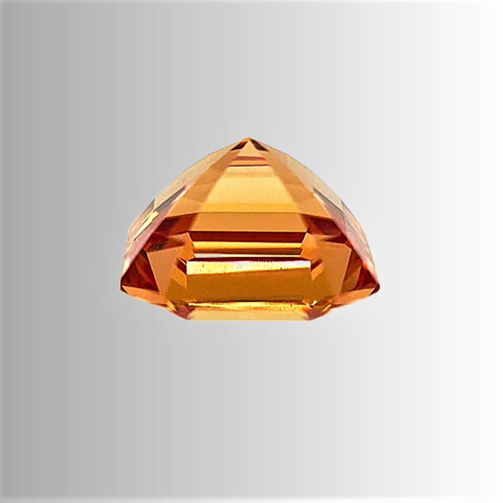 Zaffiro Arancio Lab Grown Taglio Asscher Certificato