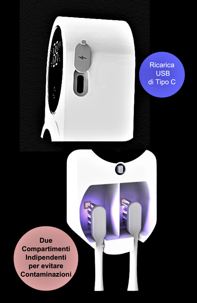 Mini Sterilizzatore Smart per Spazzolini da Denti: Alta Tecnologia e Massima Igiene