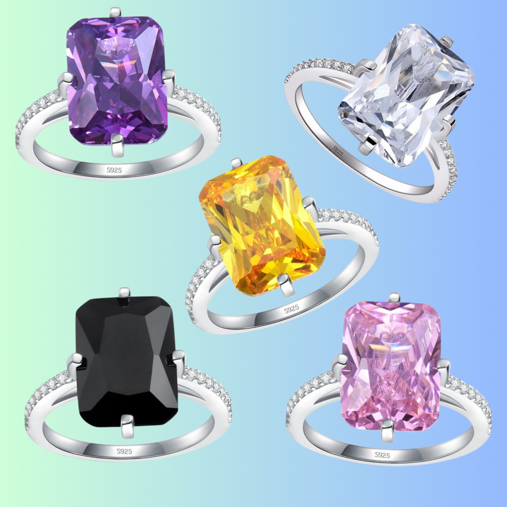 Anillo de plata brillante