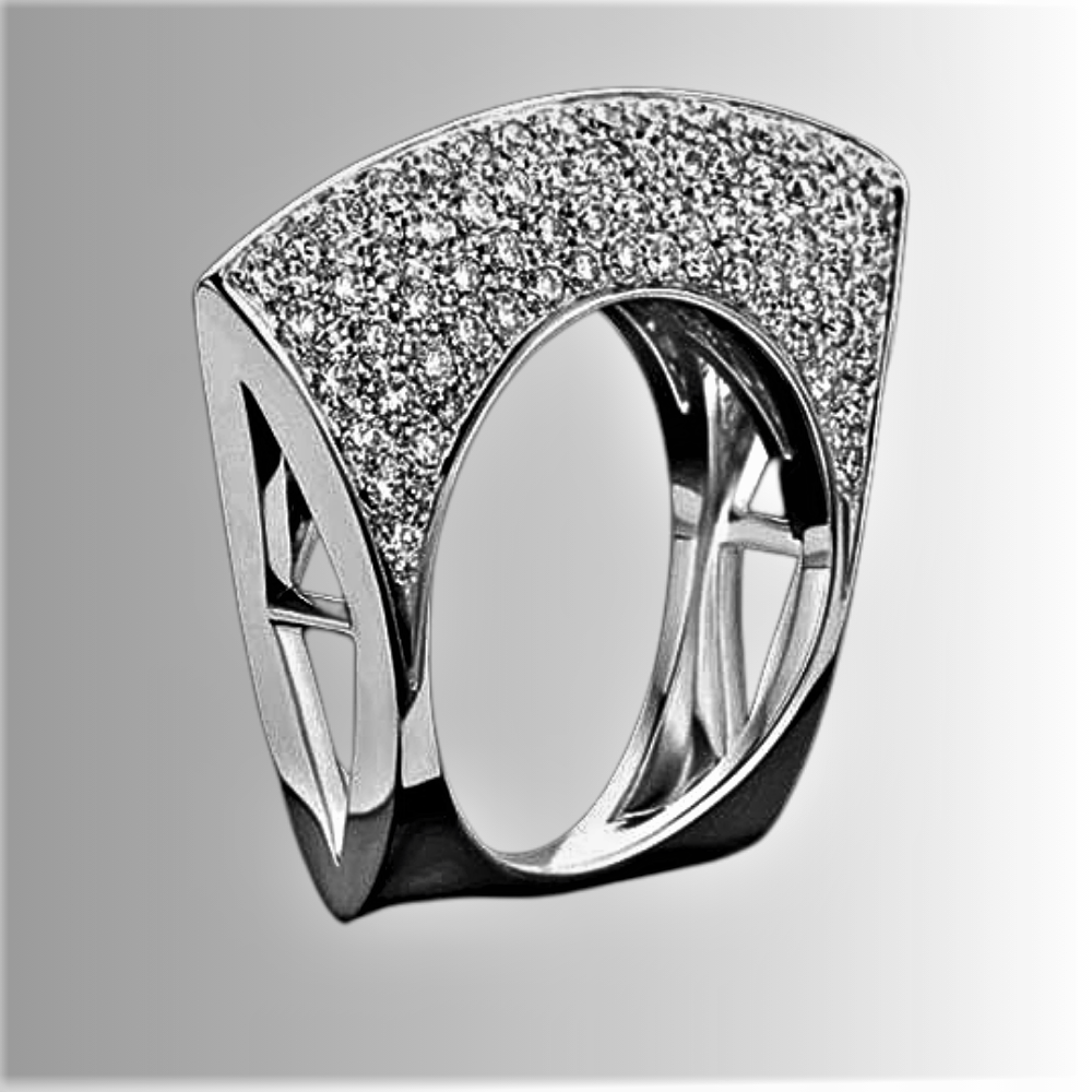 El anillo "Geometrías de luz" realza tu encanto
