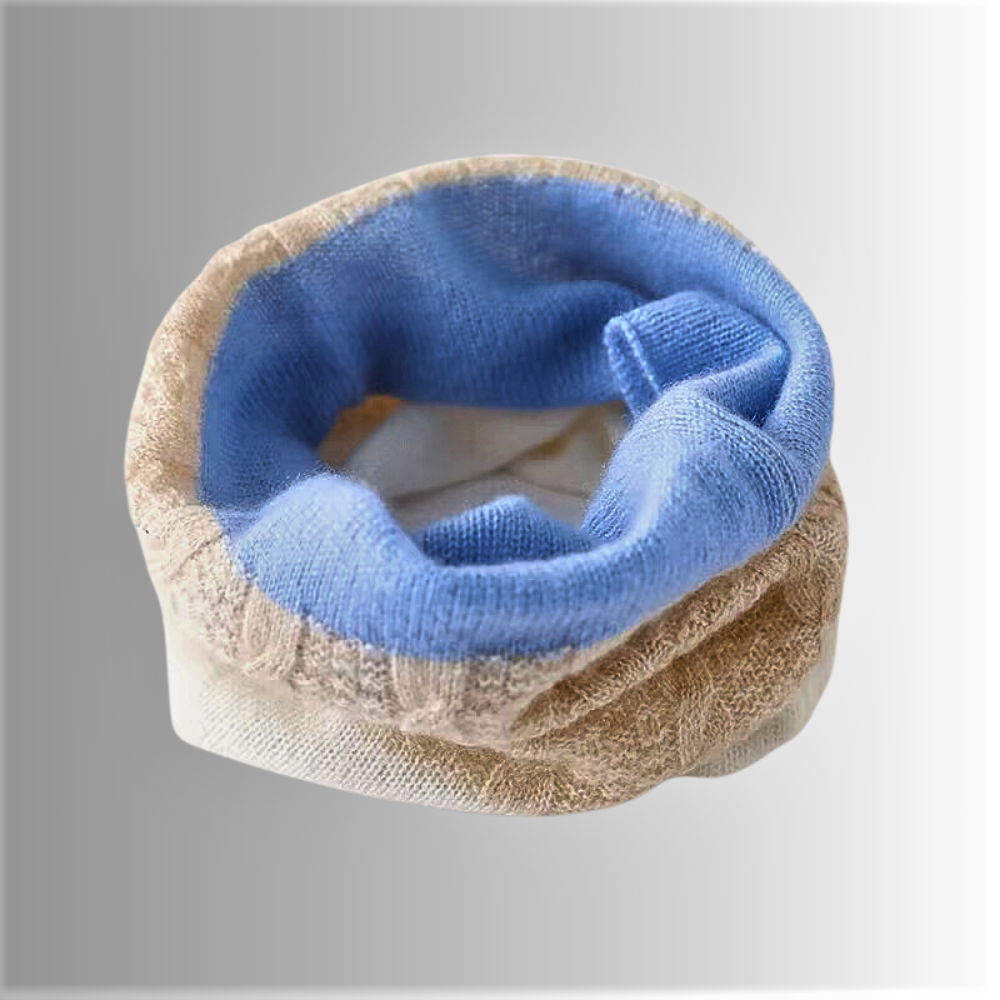 100% Pure Cashmere Neck Warmer: Luxury with a Touch of Originality