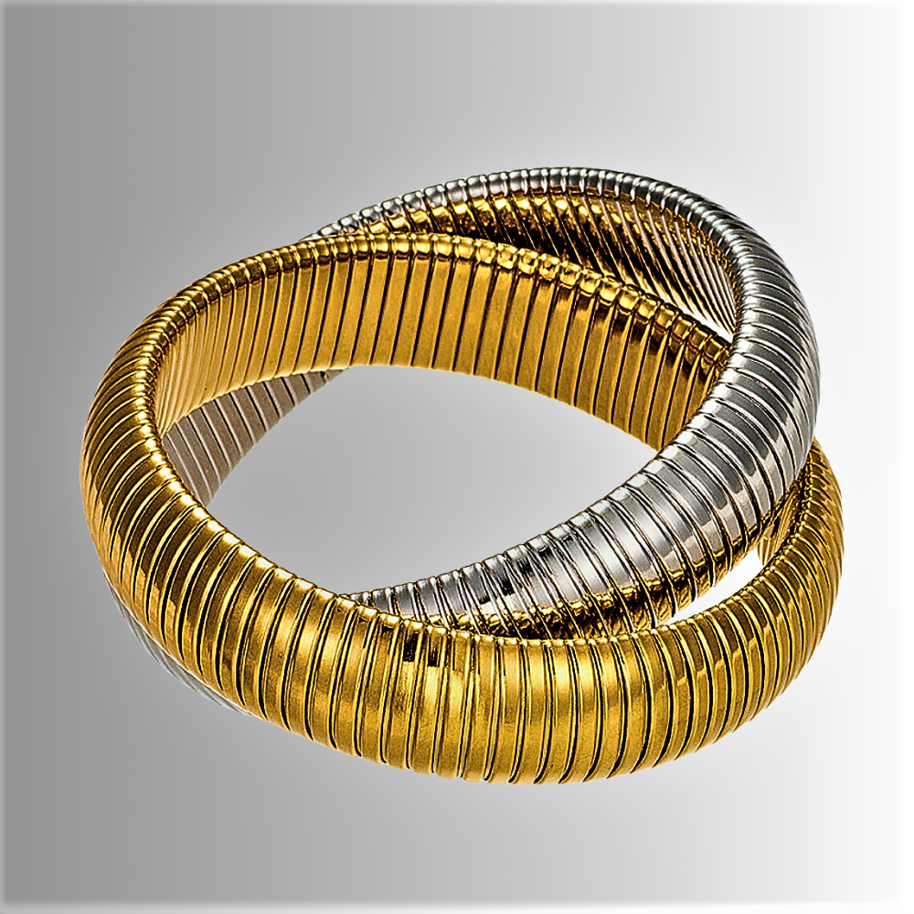 Bracciale Doppio Bicolore "Canna del Gas" Il Made in Italy al Tuo Polso