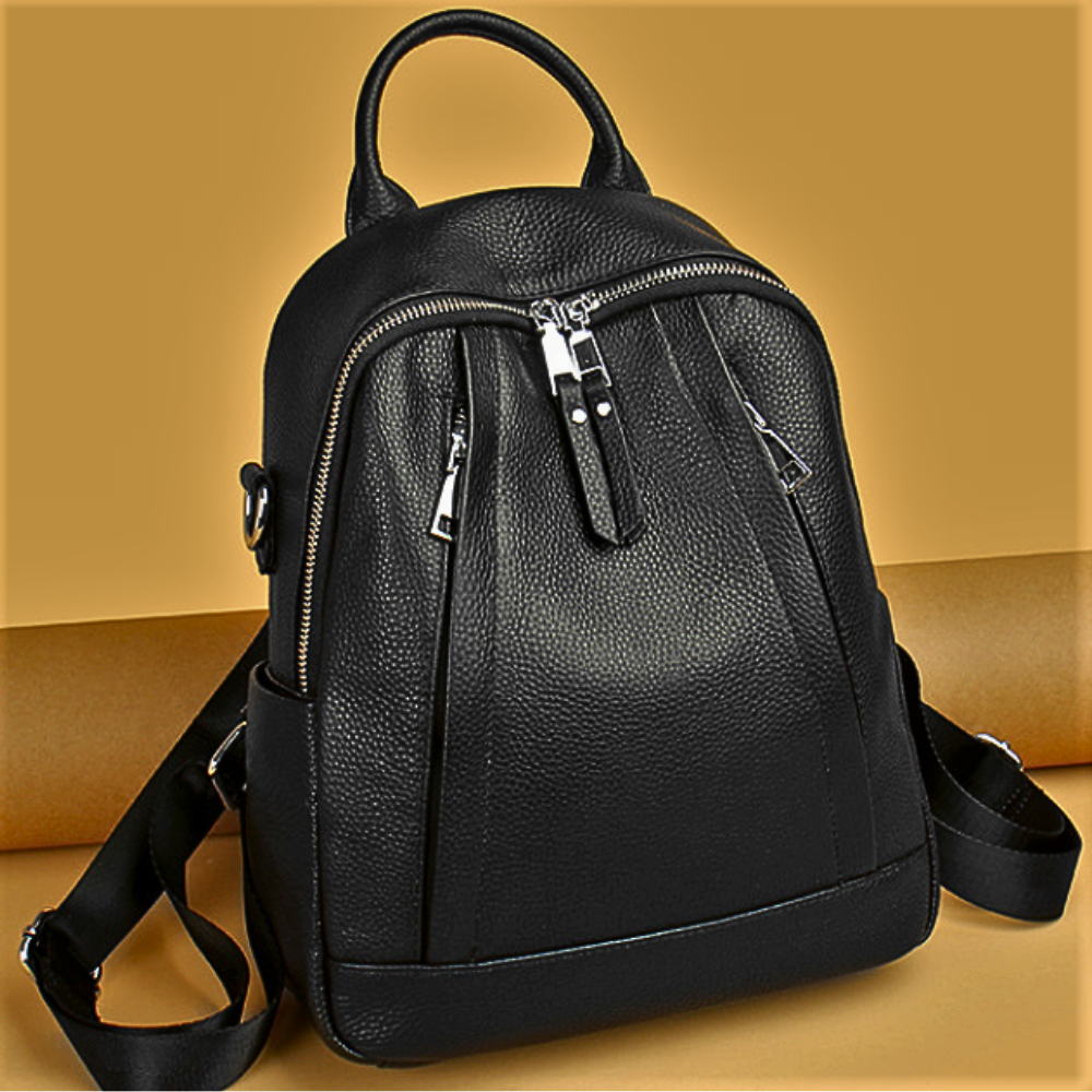 Mochila de piel de becerro negra Suavidad y elegancia