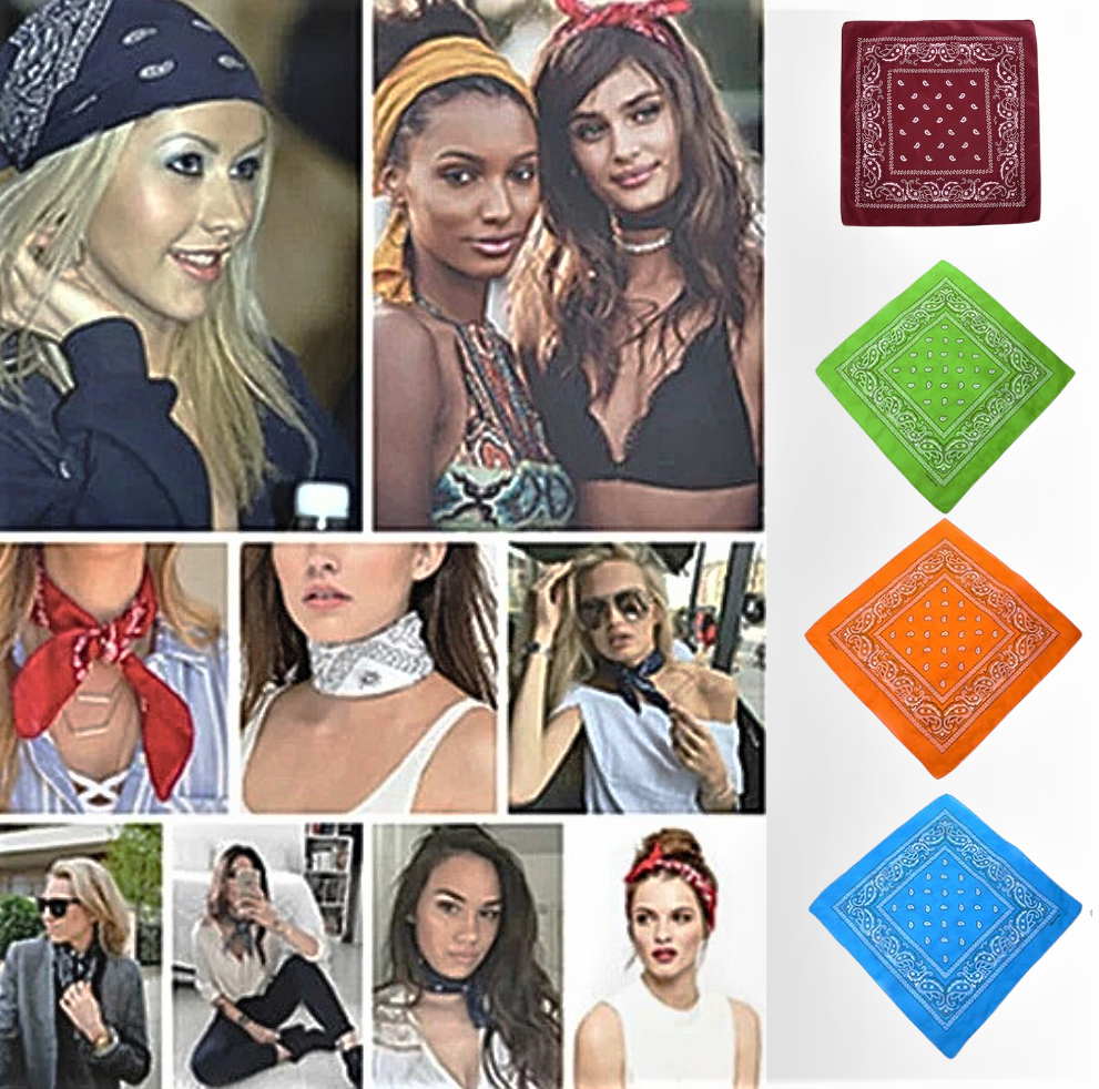 Bandana Stampa Paisley in Puro Cotone 100%