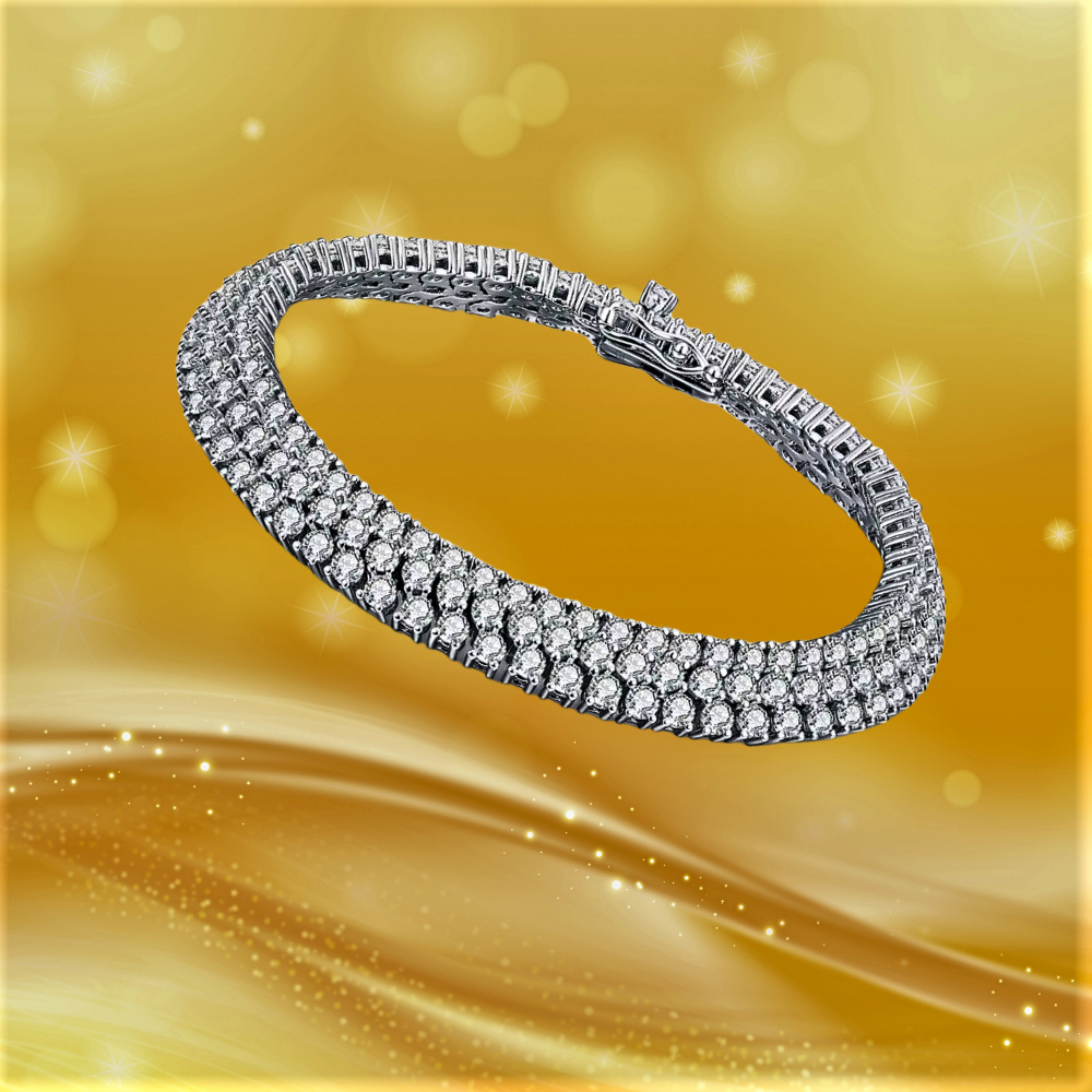 Bracciale con Pavè di Moissaniti Certificate: Un Capolavoro di Lusso ed Eleganza