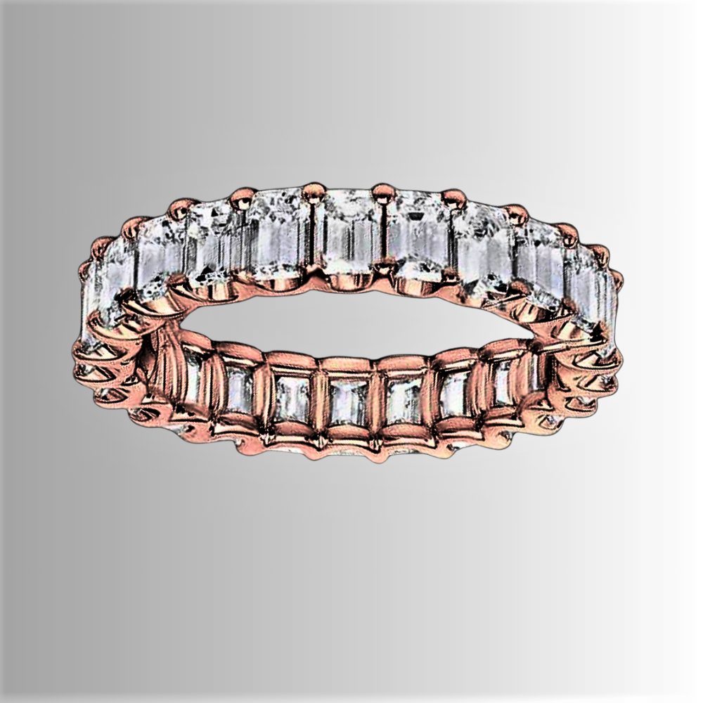 Fede Eternity con Baguettes Una striscia di Luce Brillante