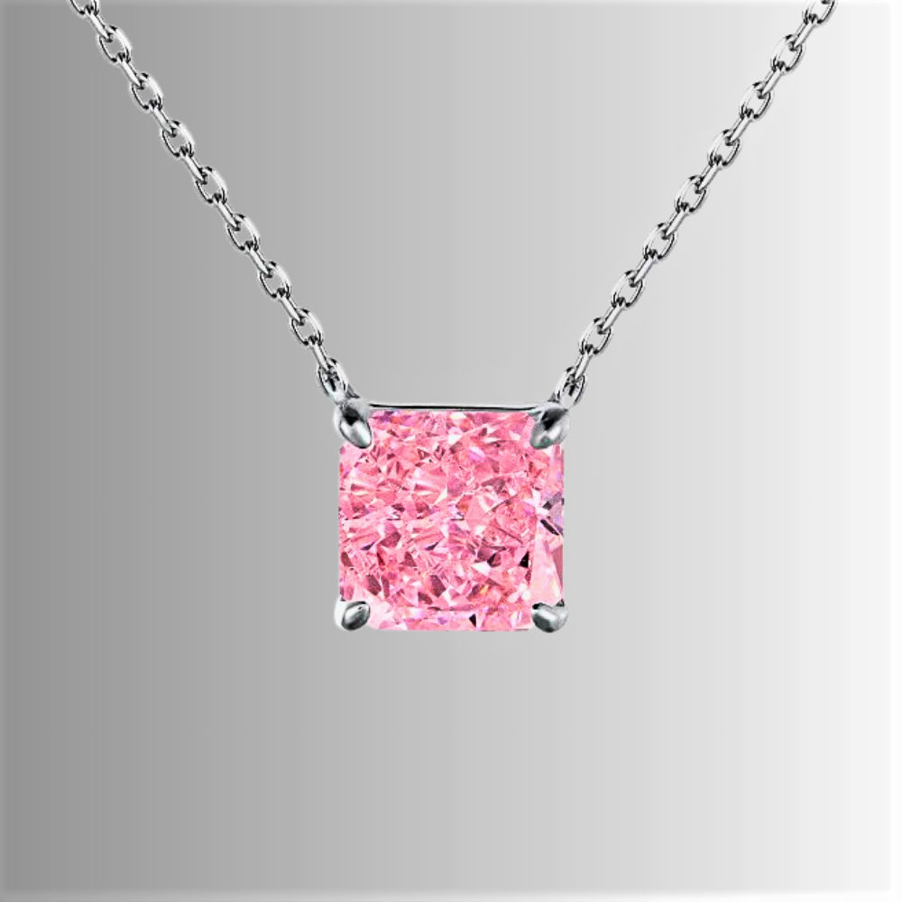 Mini Collezione di Collane con Diamanti e Zaffiri Taglio Asscher